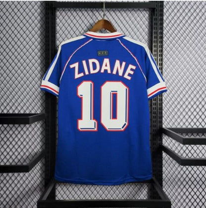 FRANCE 'ZIDANE 10' RETRO HOME KIT 98 WORLD CUP