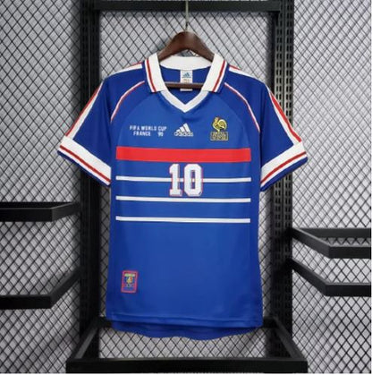 FRANCE 'ZIDANE 10' RETRO HOME KIT 98 WORLD CUP