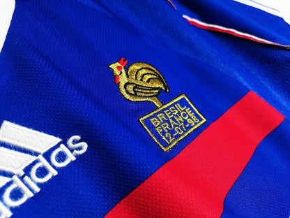 FRANCE 'ZIDANE 10' RETRO HOME KIT 98 WORLD CUP