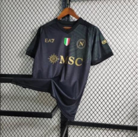 NAPOLI X EA7 ALTERNATIVE BLACK / GOLD KIT 23/24